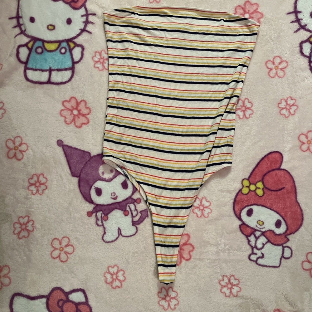 Pacsun striped bodysuit